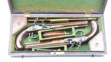 Load image into Gallery viewer, Silver Mounted Flintlock Duelling Pistols Wogdon. Ref X3314