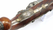 Load image into Gallery viewer, Silver Mounted Flintlock Duelling Pistols Wogdon. Ref X3314