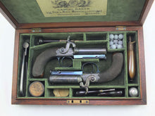 Load image into Gallery viewer, Cased Pair of Belt Pistols by S Baker. SN 8676