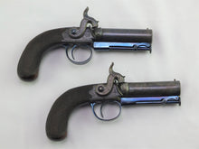 Load image into Gallery viewer, Cased Pair of Belt Pistols by S Baker. SN 8676