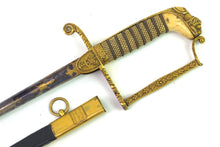 Load image into Gallery viewer, Blue & Gilt 1805 Naval Flag Officers Dress Sword, fine rare example. SN 8811
