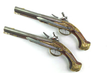 Load image into Gallery viewer, Flintlock Catalan Miquelet Pistols by Antonio Rovira of Igualada, fine pair. SN X2071