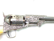 Load image into Gallery viewer, Gustave Young Engraved Fourth Model 1851 Navy Colt Percussion Nickel & Silver Plated Revolver. SN 8717