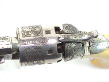 Load image into Gallery viewer, Gustave Young Engraved Fourth Model 1851 Navy Colt Percussion Nickel & Silver Plated Revolver. SN 8717