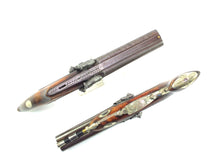 Load image into Gallery viewer, Rifled Irish Saw Handled Double Barrelled Percussion Pistols by Mara of Limerick. SN 8664