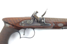Load image into Gallery viewer, Flintlock Saw Handle Duelling Pistol by Fenton, fine & rare. SN 8872