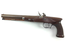 Load image into Gallery viewer, Flintlock Saw Handle Duelling Pistol by Fenton, fine & rare. SN 8872