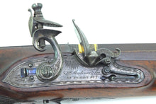 Load image into Gallery viewer, Flintlock Saw Handled Duelling Pistol by H.W. Mortimer & Son, very fine. SN 8980