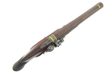 Load image into Gallery viewer, Flintlock Saw Handled Duelling Pistol by H.W. Mortimer & Son, very fine. SN 8980