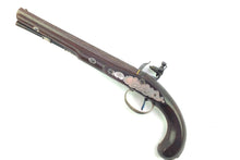 Load image into Gallery viewer, Flintlock Duelling Pistol by Wogdon, very fine & rare silver mounted example. SN 8871