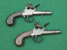 Load image into Gallery viewer, Flintlock Duelling Pistols by Twigg with a Pair of Companion Pocket Pistols. SN 8583