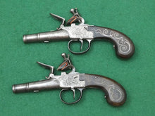 Load image into Gallery viewer, Flintlock Duelling Pistols by Twigg with a Pair of Companion Pocket Pistols. SN 8583