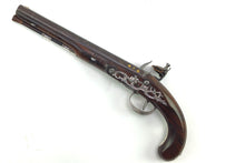 Load image into Gallery viewer, Silver Mounted Flintlock Duelling Pistols by Wogdon, Very Fine & Rare Cased Pair. SN 8832