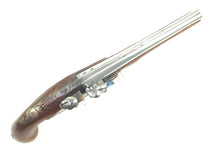 Load image into Gallery viewer, Flintlock Holster Pistols by Issac Pratt, Fine Pair of Silver Mounted. SN X2072