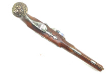 Load image into Gallery viewer, Flintlock Holster Pistols by Issac Pratt, Fine Pair of Silver Mounted. SN X2072