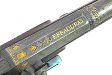 Load image into Gallery viewer, Flintlock Holster Pistols with Spanish Barrels by P. Bond, very high quality pair. SN 8987