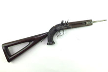Load image into Gallery viewer, Over and Under Flintlock Officers Pistol with Shoulder Stock by Tatham and Egg inscribed to Brigadier Sir Denis Pack, cased, very rare. SN 8788