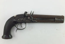 Load image into Gallery viewer, Over and Under Flintlock Officers Pistol with Shoulder Stock by Tatham and Egg inscribed to Brigadier Sir Denis Pack, cased, very rare. SN 8788
