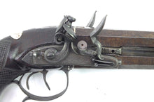Load image into Gallery viewer, Over and Under Flintlock Officers Pistol with Shoulder Stock by Tatham and Egg inscribed to Brigadier Sir Denis Pack, cased, very rare. SN 8788