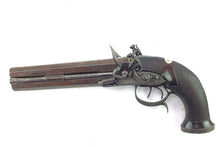 Load image into Gallery viewer, Over and Under Flintlock Officers Pistol with Shoulder Stock by Tatham and Egg inscribed to Brigadier Sir Denis Pack, cased, very rare. SN 8788