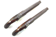 Load image into Gallery viewer, Flintlock Officers Pistols by Hamburger & Co of London, Fine Cased Pair. SN 8823