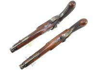 Load image into Gallery viewer, Flintlock Officers Pistols by Hamburger & Co of London, Fine Cased Pair. SN 8823