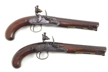Load image into Gallery viewer, Flintlock Officers Pistols by Nock, superb holstered pair. SN X1974