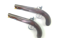 Load image into Gallery viewer, Flintlock Officers Pistols by Ross of Edinburgh, very good cased pair. SN X1975