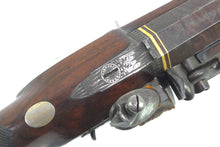 Load image into Gallery viewer, Flintlock Officers Pistols by Thomas Gill, Fine Cased Pair. SN 9046