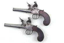Load image into Gallery viewer, Superimposed Load Tap Action Flintlock Pistols by Nicholson, very rare pair. SN 8945