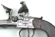 Load image into Gallery viewer, Superimposed Load Tap Action Flintlock Pistols by Nicholson, very rare pair. SN 8945