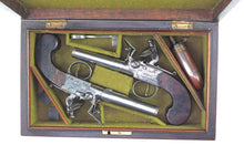 Load image into Gallery viewer, Superimposed Load Tap Action Flintlock Pistols by Nicholson, very rare pair. SN 8945