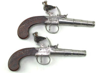 Load image into Gallery viewer, Flintlock Pocket Pistols by Archer, very crisp pair. SN 8939