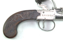 Load image into Gallery viewer, Flintlock Pocket Pistols by Archer, very crisp pair. SN 8939