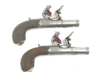 Load image into Gallery viewer, Flintlock Pocket Pistols by Wallis of Hull, fine pair. SN X2075