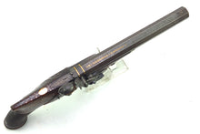 Load image into Gallery viewer, Flintlock Saw Handle Duelling Pistol by T. Duddell, fine, silver mounted. SN 8917