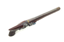 Load image into Gallery viewer, Flintlock Saw Handled Duelling Pistols by H.W. Mortimer & Son, very fine cased pair. SN 8964