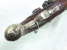 Load image into Gallery viewer, Flintlock Silver Mounted Holster Pistol by Barbar. SN 8693