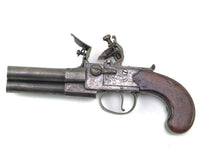 Load image into Gallery viewer, Flintlock Tap Action Pistol by Bunney, Rare Three Barrel. SN 8850