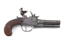 Load image into Gallery viewer, Flintlock Tap Action Pistol by Bunney, Rare Three Barrel. SN 8850