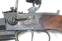 Load image into Gallery viewer, Three Barrel Flintlock Tap Action Pistol by Twigg, rare. SN 8813