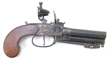 Load image into Gallery viewer, Three Barrel Flintlock Tap Action Pistol by Twigg, rare. SN 8813