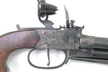 Load image into Gallery viewer, Three Barrel Flintlock Tap Action Pistol by Twigg, rare. SN 8813