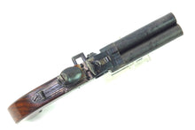 Load image into Gallery viewer, Three Barrel Flintlock Tap Action Pistol by Twigg, rare. SN 8813