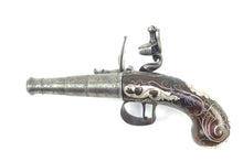 Load image into Gallery viewer, Queen Anne Silver Mounted Flintlock Toby Pistol by C. Pickfatt, fine, rare. SN 8979