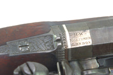 Load image into Gallery viewer, Flintlock Travelling Pistol by H.W. Mortimer London 24 Bore, fine. SN 9033
