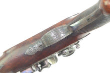 Load image into Gallery viewer, Flintlock Travelling Pistol by H.W. Mortimer London 24 Bore, fine. SN 9033