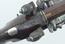 Load image into Gallery viewer, Flintlock Over & Under Travelling Pistol by J. Egg 20 Bore, fine. SN 8997