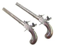 Load image into Gallery viewer, Flintlock Travelling Pistols by H.W.Mortimer. SN 8684