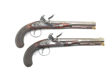 Load image into Gallery viewer, Flintlock Officers Duelling Pistols by John Bass, good pair. SN X2074